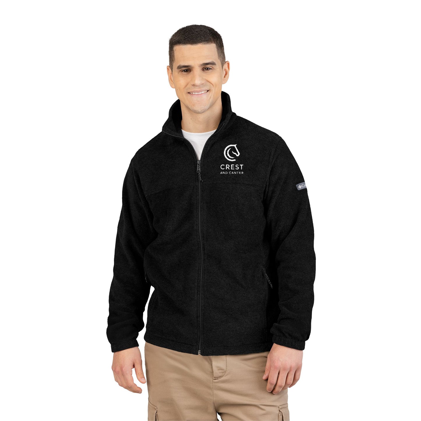 Embroidered Crest Polar Fleece Jacket