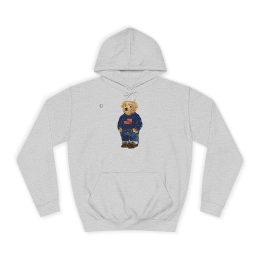 Equestrian Polo Bear Hoodie — Horseback Riding Bear Sweatshirt
