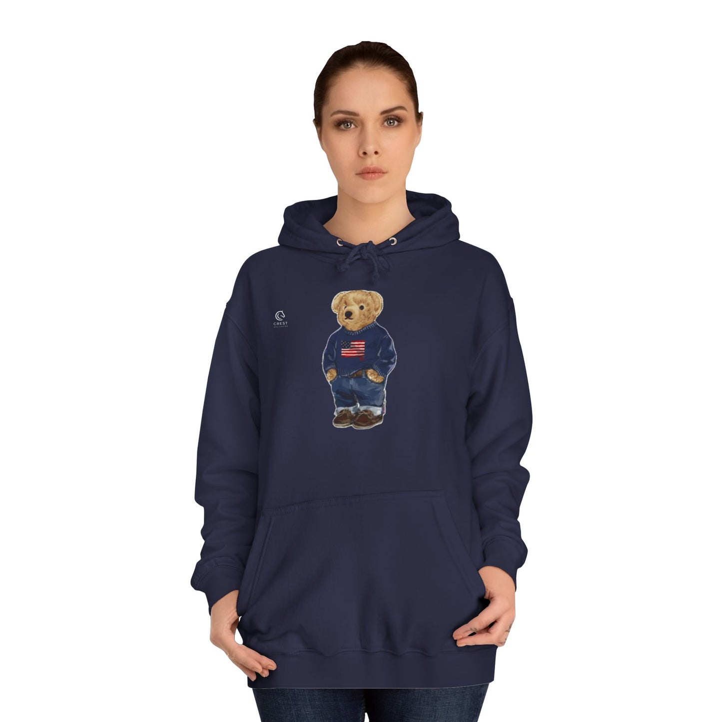 Equestrian Polo Bear Hoodie — Horseback Riding Bear Sweatshirt