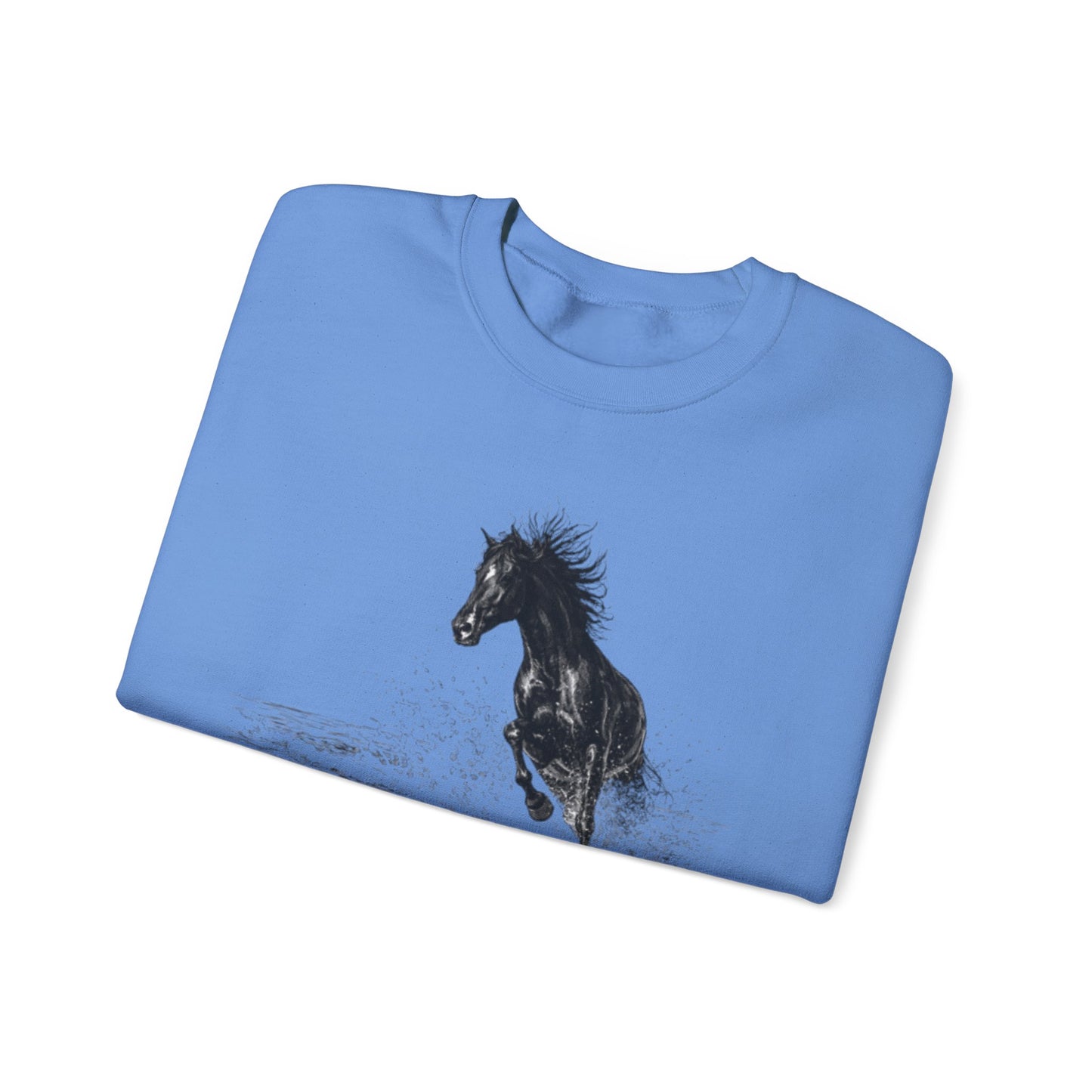 Horse Graphic Crewneck Sweatshirt – Running Horse Sweatshirt
