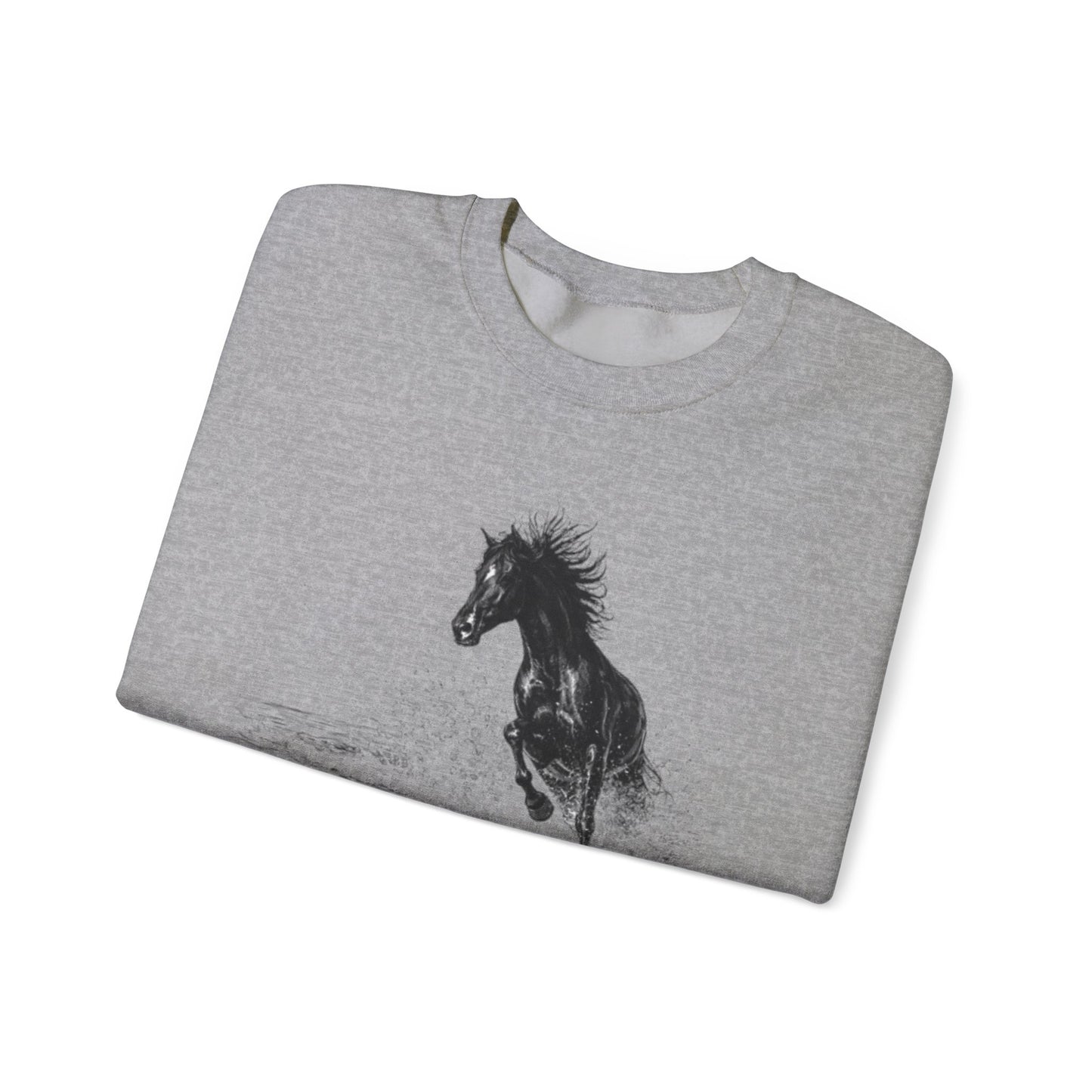 Horse Graphic Crewneck Sweatshirt – Running Horse Sweatshirt