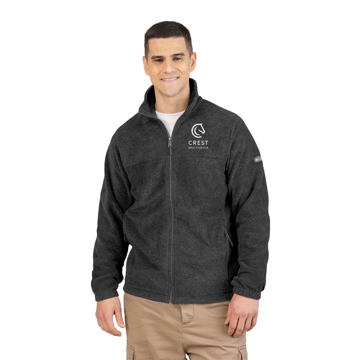 Embroidered Crest Polar Fleece Jacket
