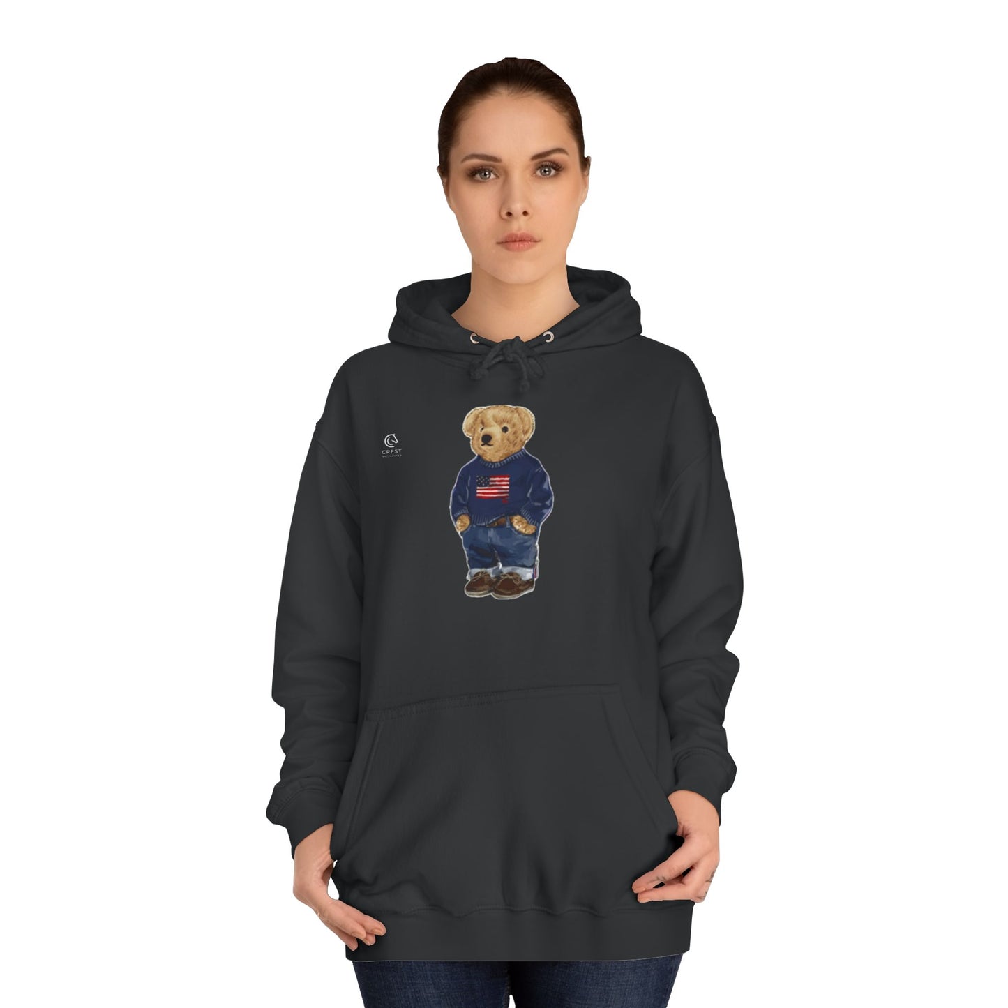 Equestrian Polo Bear Hoodie — Horseback Riding Bear Sweatshirt