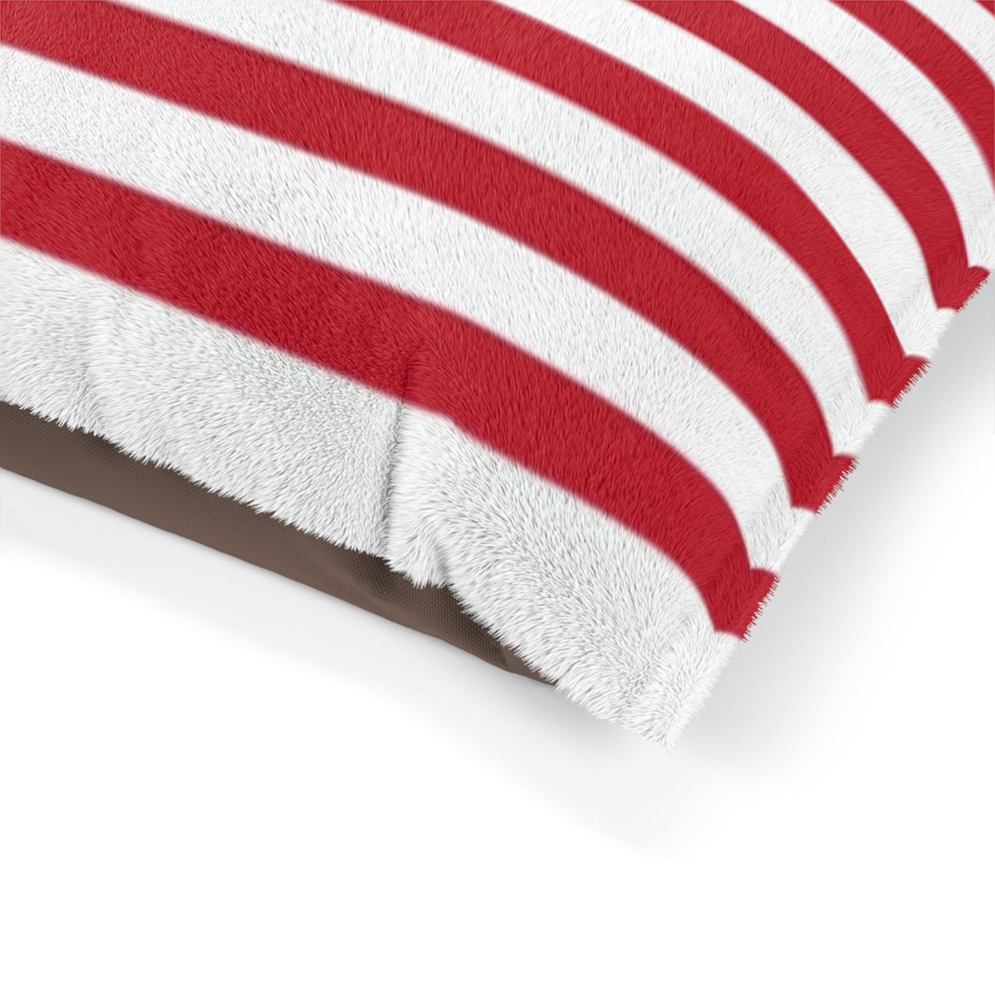 American Flag Pet Bed with Horseshoe Stars – Patriotic Dog & Cat Cushion