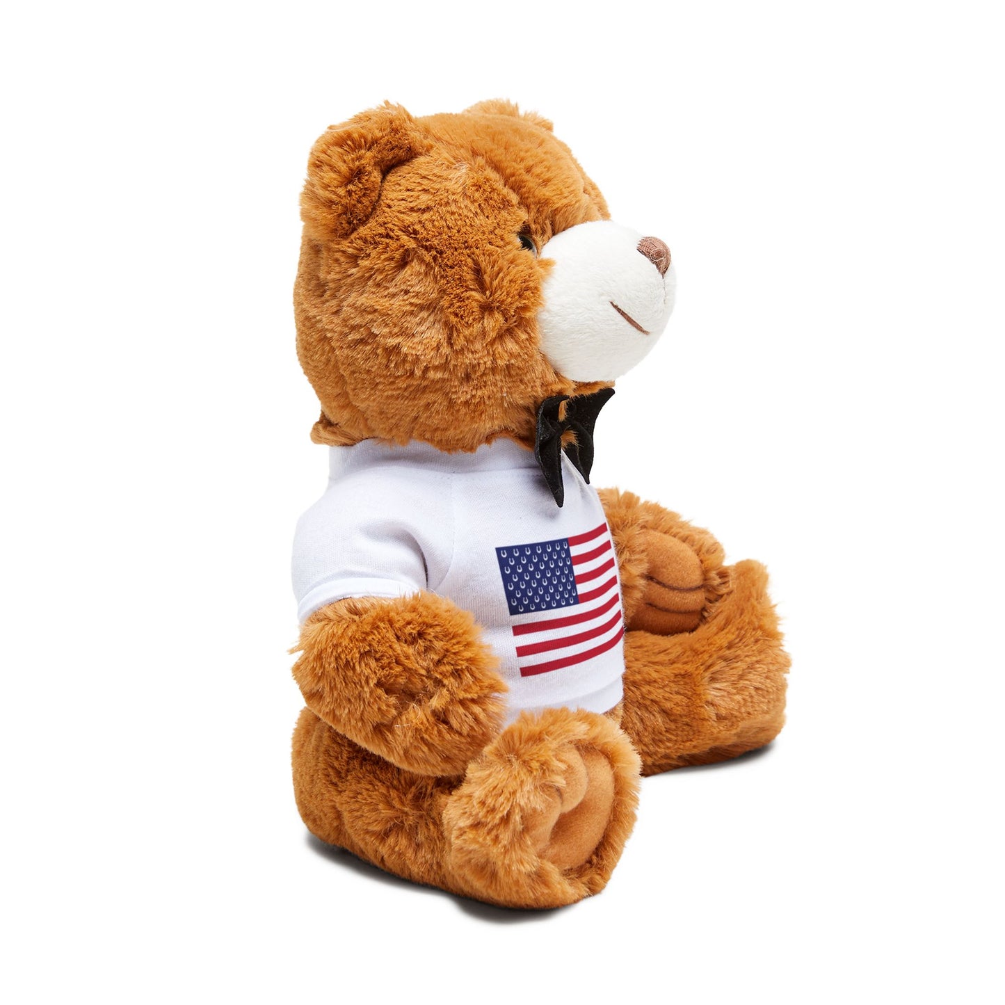 American Flag Teddy Bear Dog Plush — Patriotic Stuffed Bear with T-Shirt