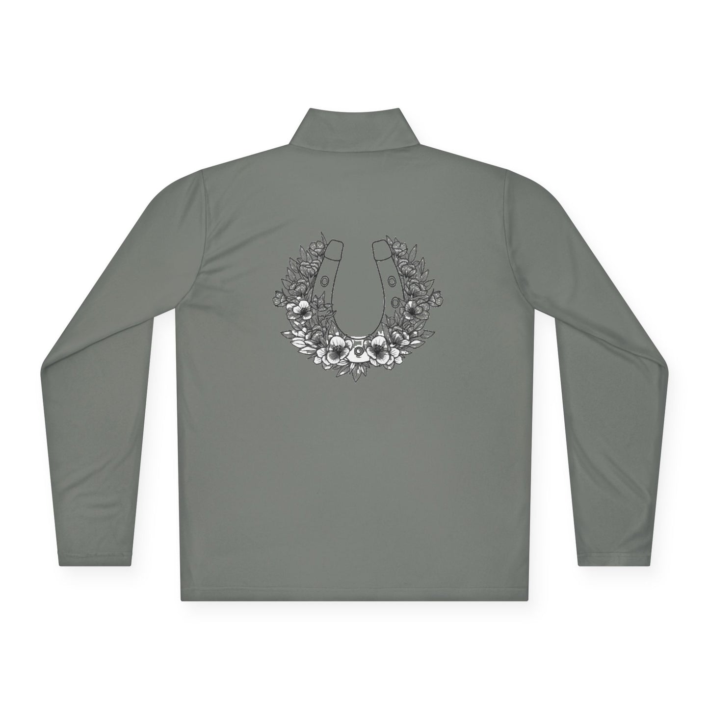 Horseshoe Riding Shirt - Floral Quarter-Zip Pullover
