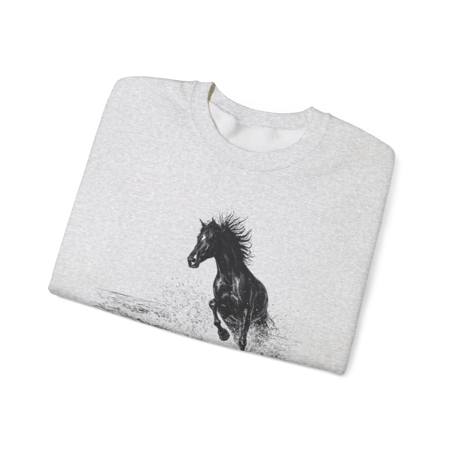 Horse Graphic Crewneck Sweatshirt – Running Horse Sweatshirt
