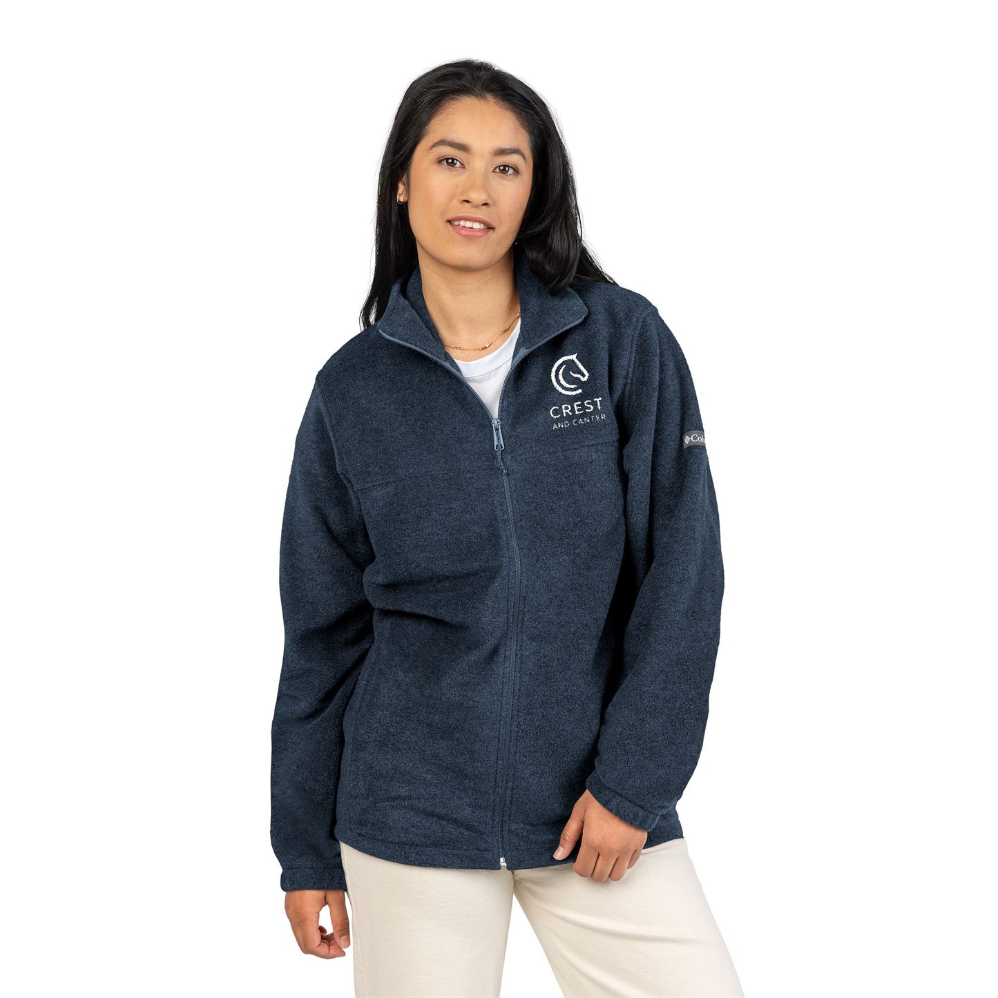 Embroidered Crest Polar Fleece Jacket