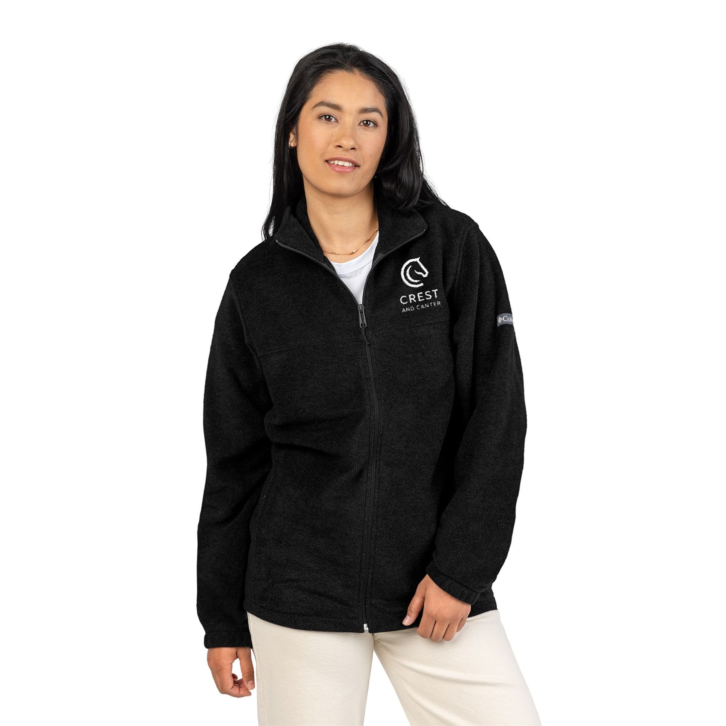 Embroidered Crest Polar Fleece Jacket