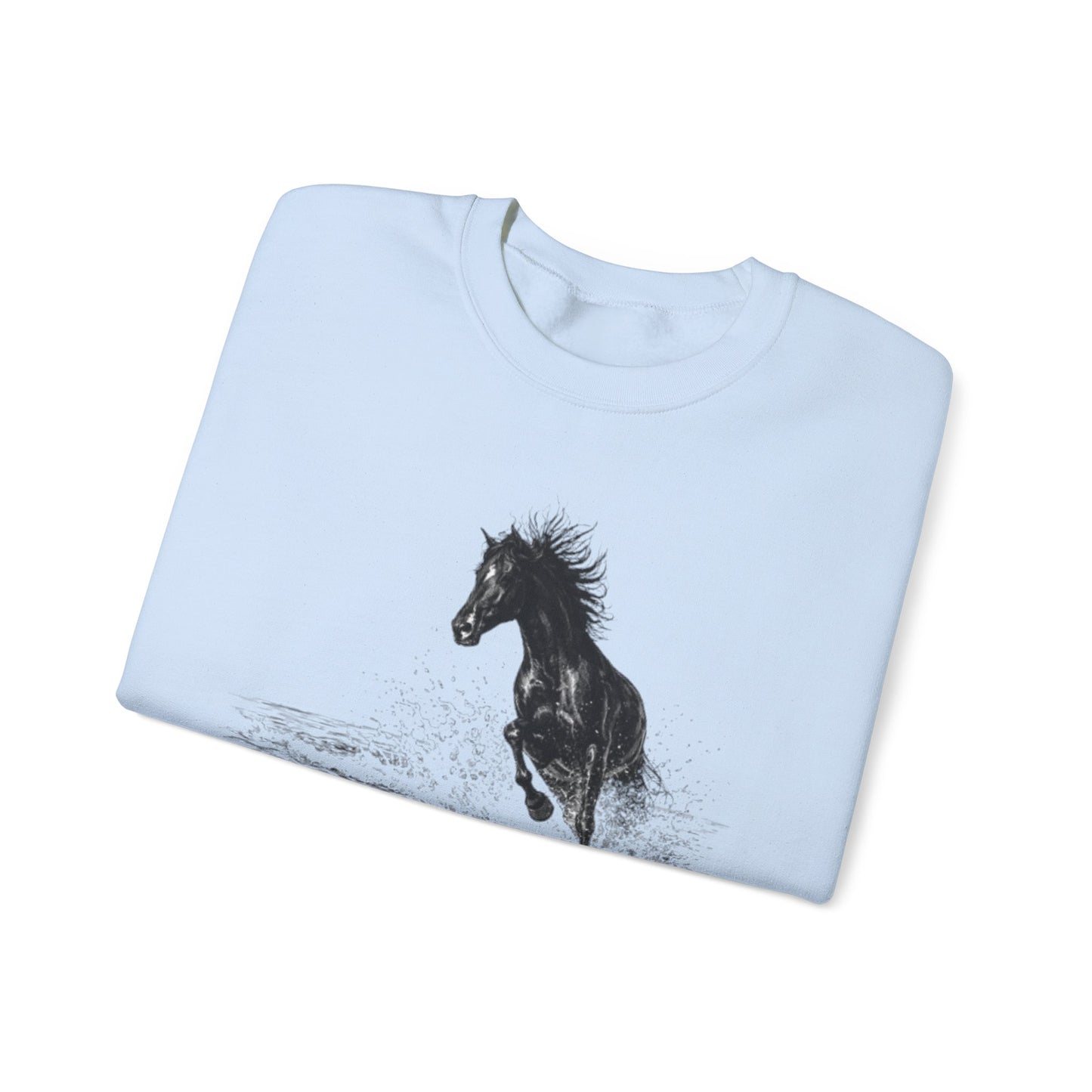 Horse Graphic Crewneck Sweatshirt – Running Horse Sweatshirt