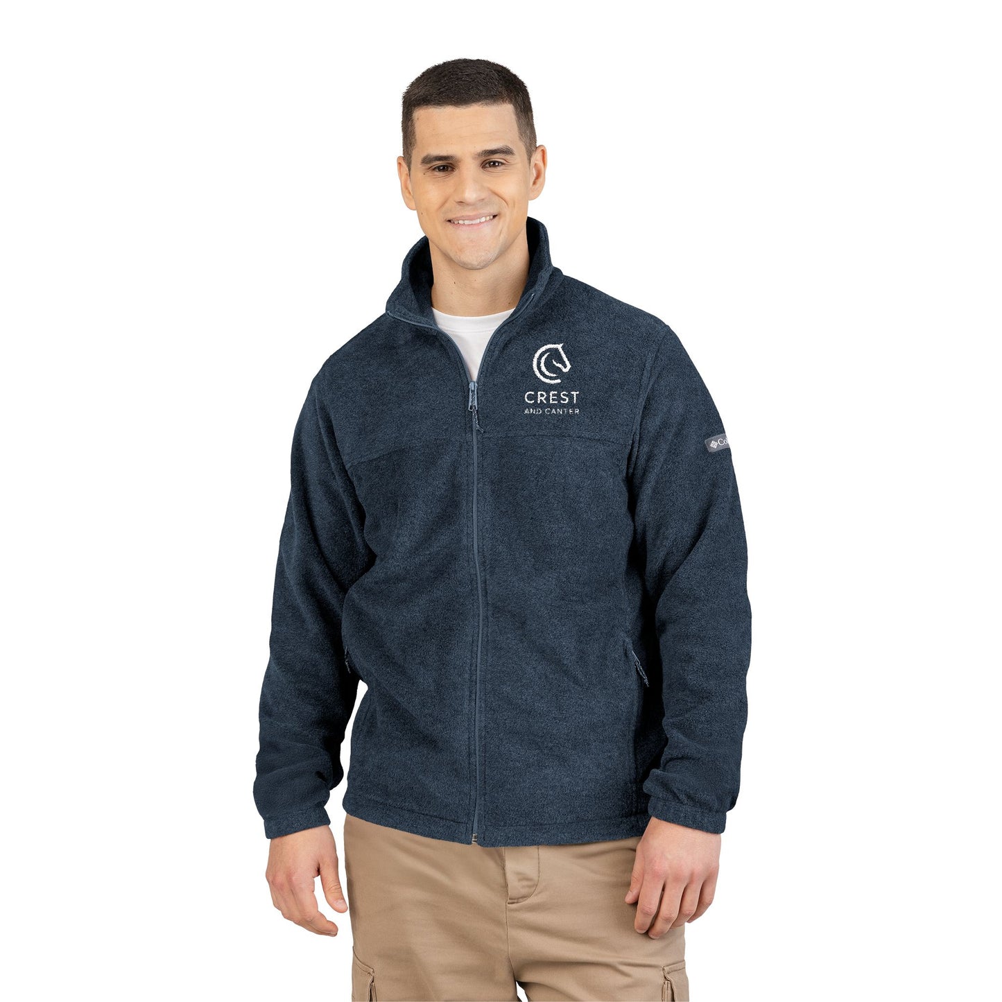 Embroidered Crest Polar Fleece Jacket