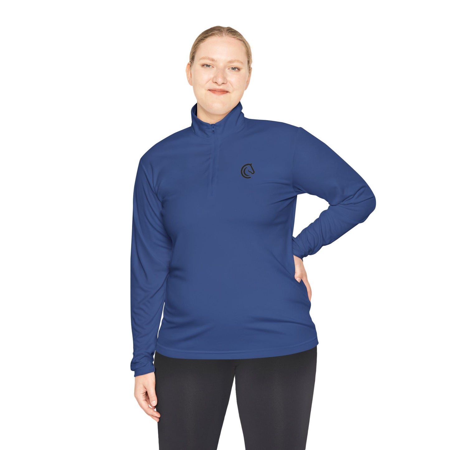 Horseshoe Riding Shirt - Floral Quarter-Zip Pullover