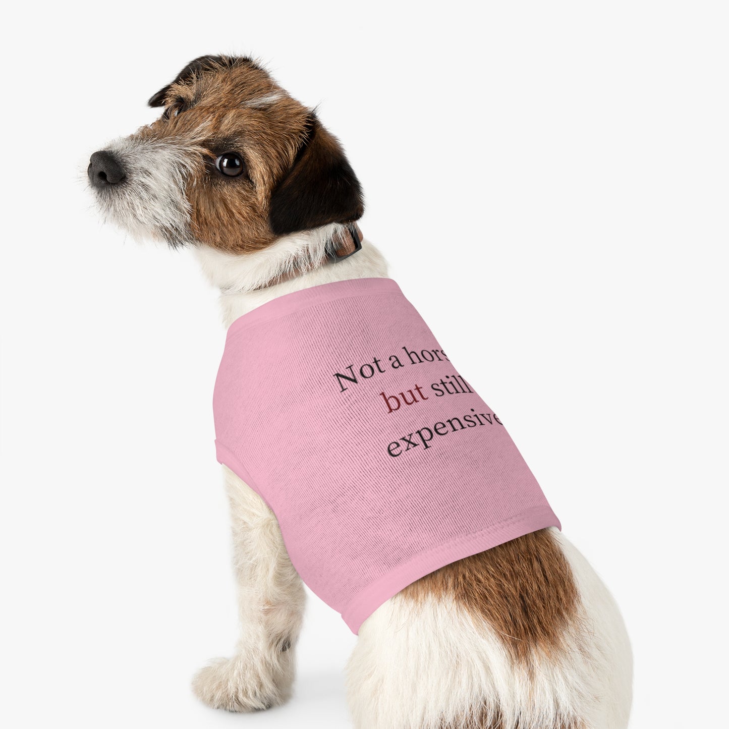 Pet Tank Top — "Not a horse, but still expensive" Funny Dog Apparel