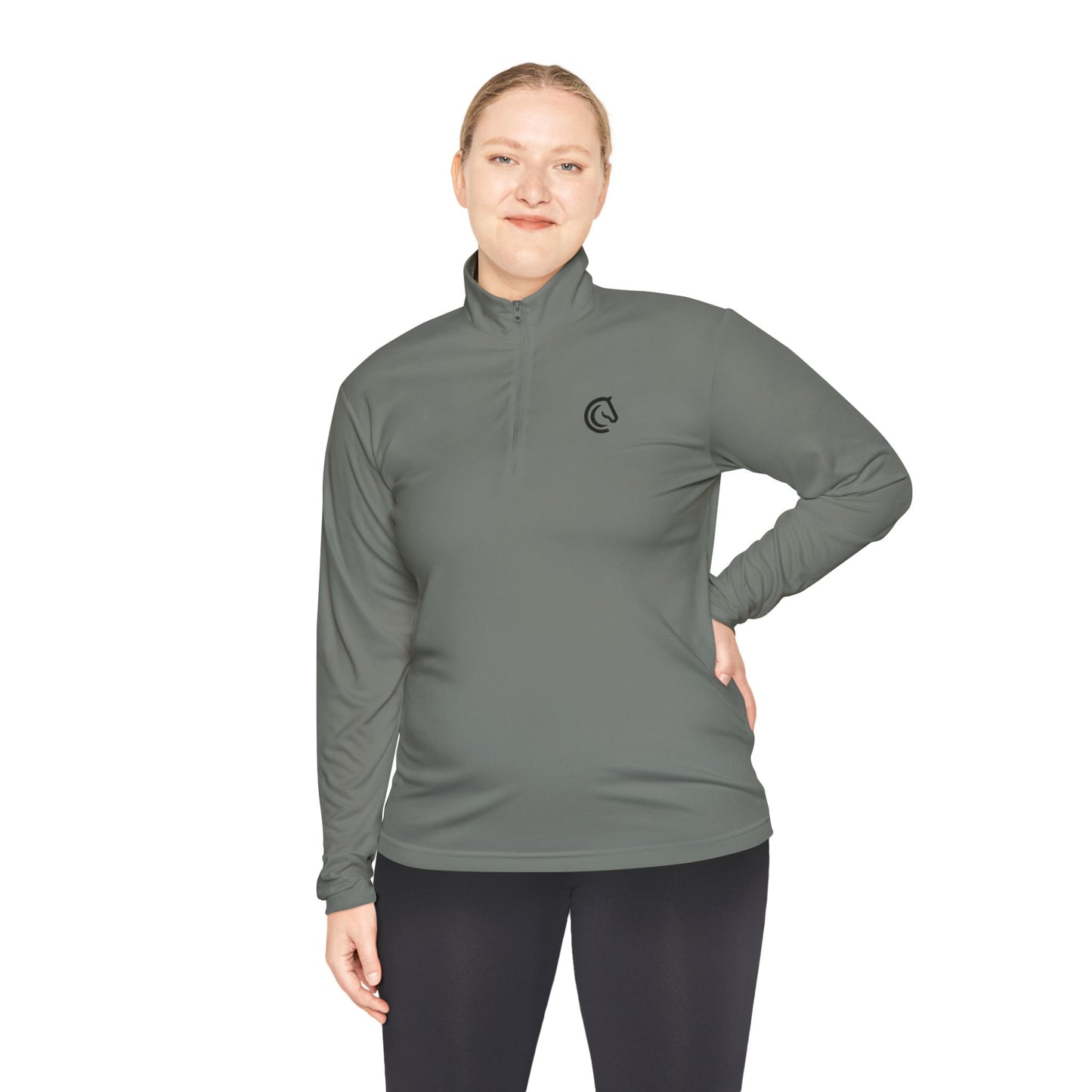 Horseshoe Riding Shirt - Floral Quarter-Zip Pullover