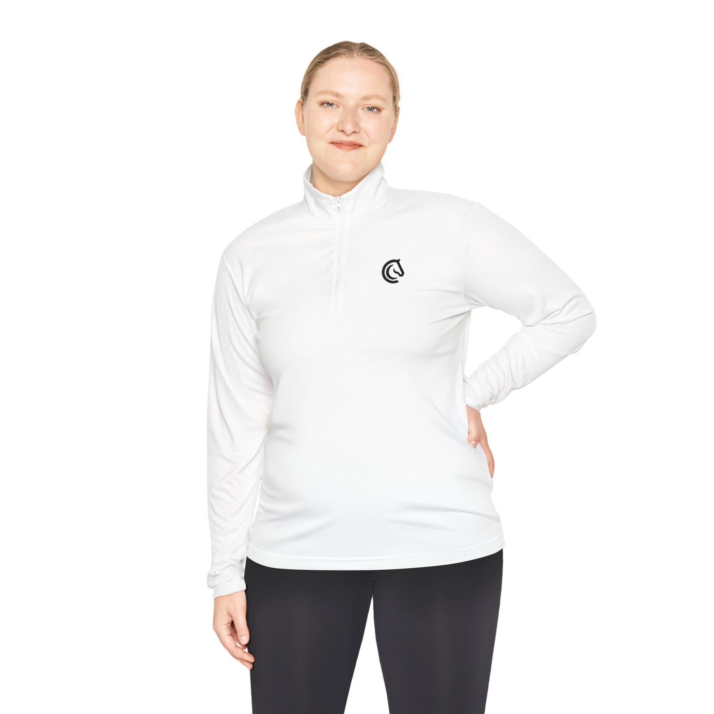 Horseshoe Riding Shirt - Floral Quarter-Zip Pullover