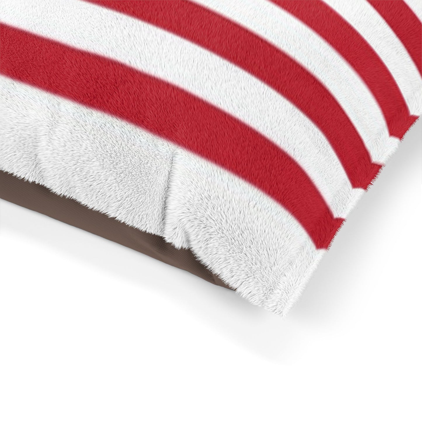 American Flag Pet Bed with Horseshoe Stars – Patriotic Dog & Cat Cushion