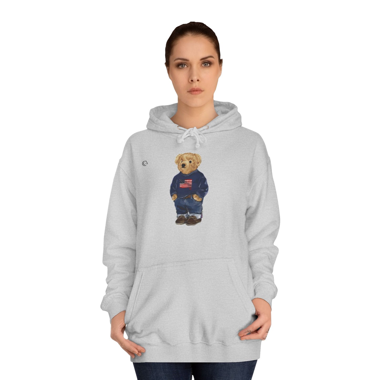Equestrian Polo Bear Hoodie — Horseback Riding Bear Sweatshirt