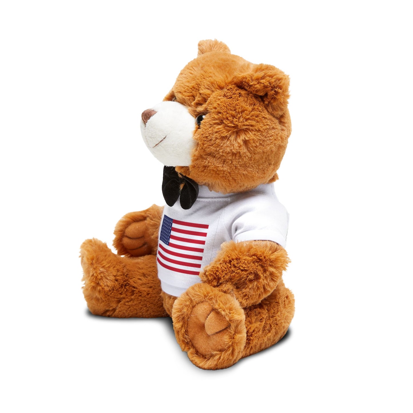 American Flag Teddy Bear Dog Plush — Patriotic Stuffed Bear with T-Shirt